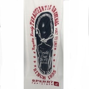 SPERRY Red, White & Blue Scarf With Fringe NWT